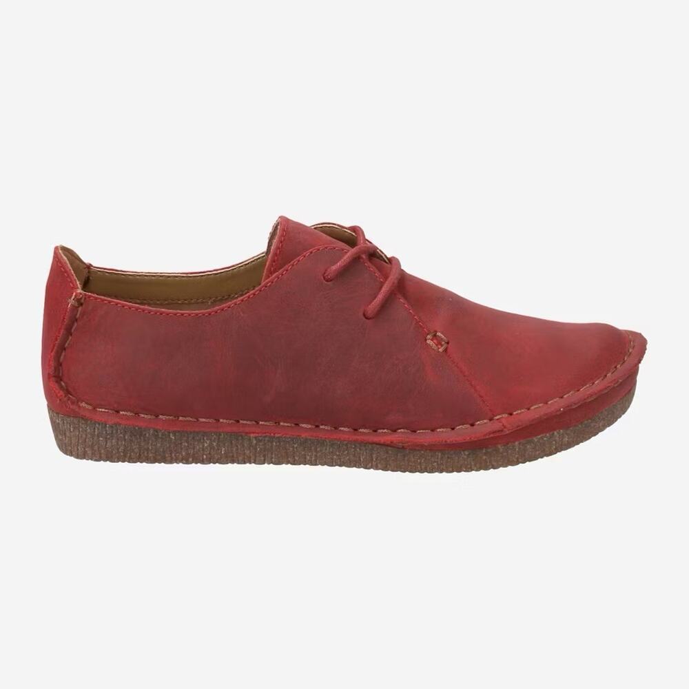 Clarks Artisan Originals Women’s 7 Janey Mae Beeswax‎ Ox Blood Red Leather Shoes